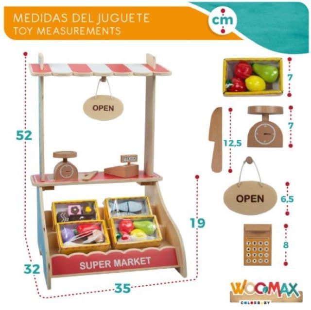 Supermercado de madera juguete - Imagen 7
