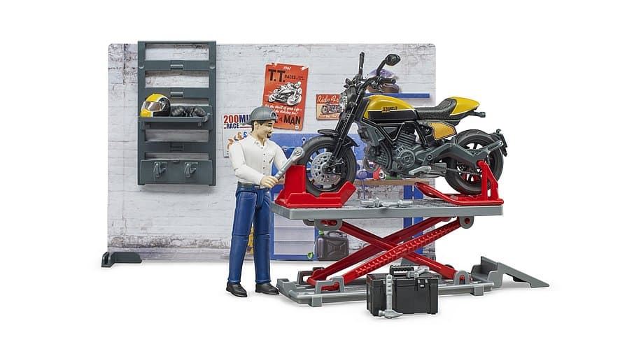 Taller mecánico para motos de juguete Bruder 62102 - Imagen 6