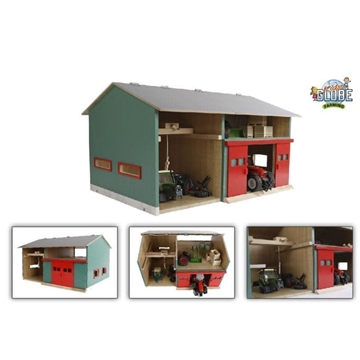Taller Para Maquinaria Con Almacén De Madera De Juguete Kids Globe Esc 1:32 610816 - Imagen 1