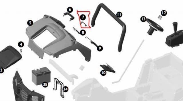 Tapa cuentakilómetros para Polaris RZR 900 Peg perego - Imagen 2