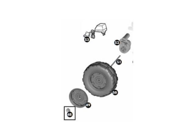 Tapa Rueda Trasera Tractor Batería De Juguete Peg Perego - Imagen 1