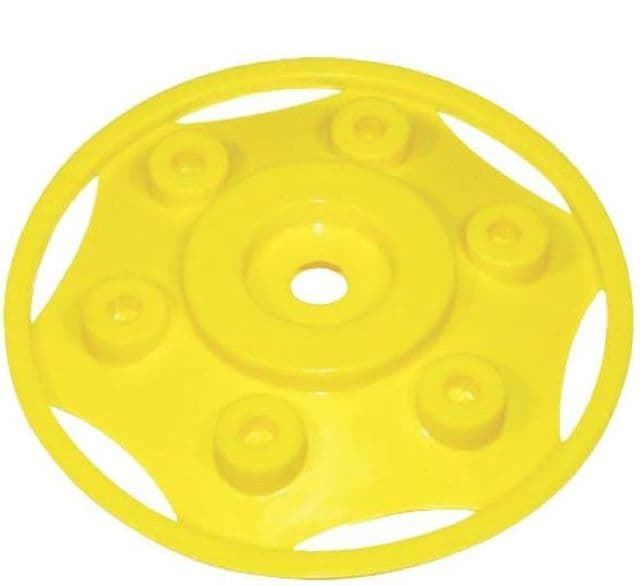 Tapacubos Amarillo Rueda Tractor De Pedales Rolly Toys 120mm - Imagen 1