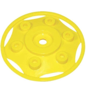 Tapacubos Amarillo Rueda Tractor De Pedales Rolly Toys 120mm - Imagen 1