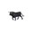 Toro bravo negro zaino trotando de juguete - Imagen 1