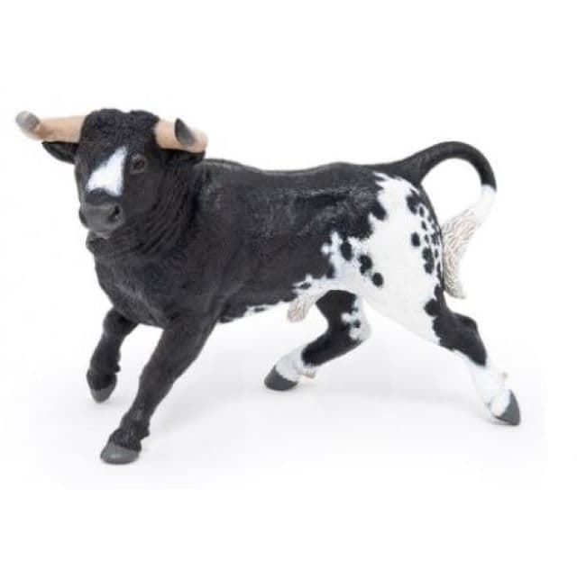 Toro español negro y blanco de juguete PAPO 51184