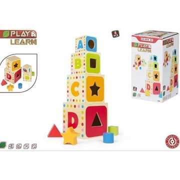 Torre de cubos de madera - Imagen 1