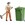 Trabajador Con Accesorios Para Eliminación De Residuos De Juguete Escala 1:16 Bruder 62140 - Imagen 1