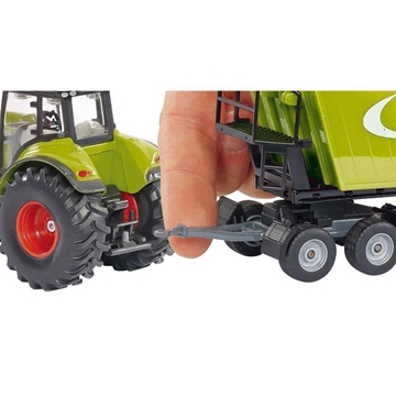 Tractor Claas Axion 850 Con Cargador Frontal De Juguete Esc 1:50 SIKU 1979 - Imagen 2