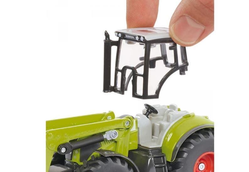 Tractor Claas Axion 850 Con Cargador Frontal De Juguete Esc 1:50 SIKU 1979 - Imagen 4