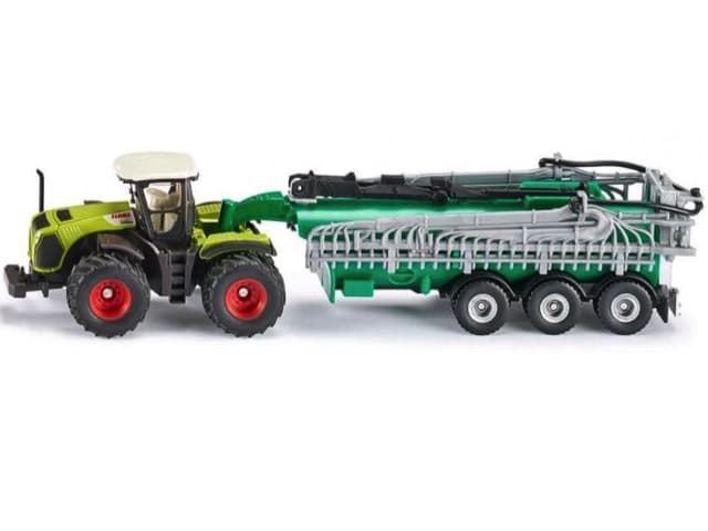 Tractor Claas Xerion Con Cisterna De Juguete Esc 1:87 SIKU 1827 - Imagen 1