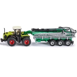 Tractor Claas Xerion Con Cisterna De Juguete Esc 1:87 SIKU 1827 - Imagen 1