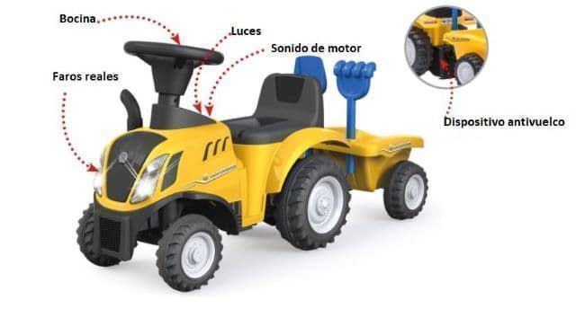 Tractor Correpasillos New Holland T7 Amarillo JAMARA 460356 - Imagen 1