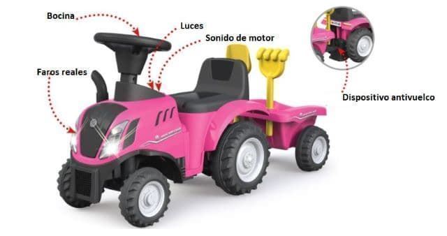 Tractor Correpasillos New Holland T7 Fucsia JAMARA 460357 - Imagen 1