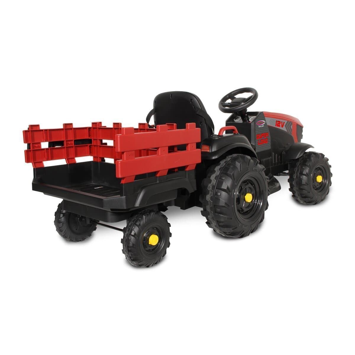 Tractor de batería 12v con remolque rojo jamara 460895 - Imagen 5
