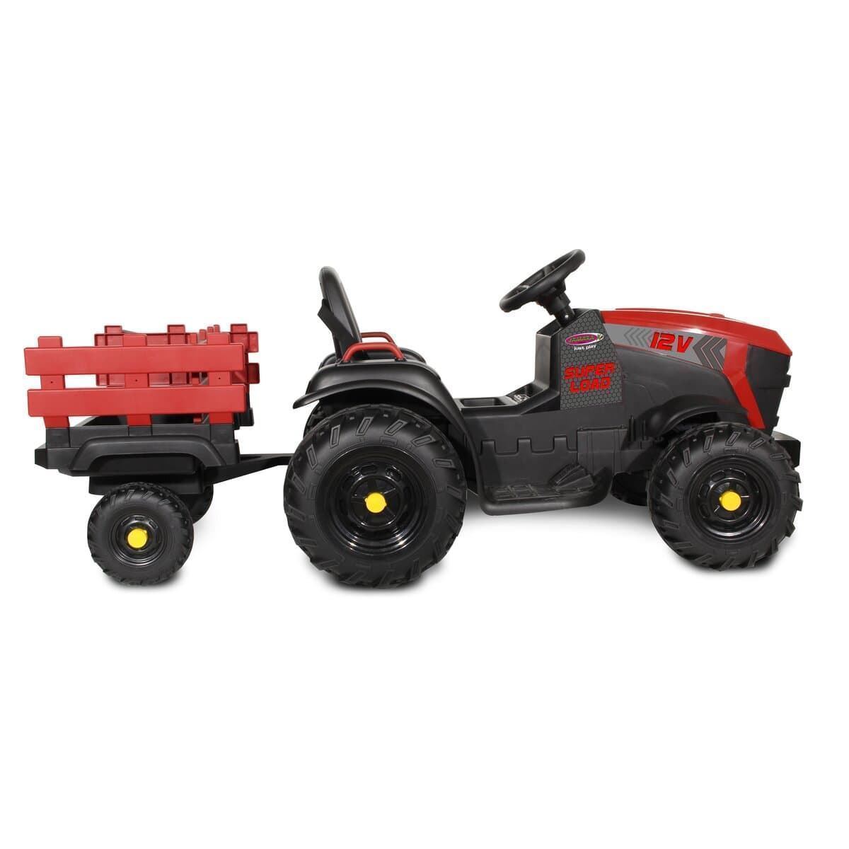 Tractor de batería 12v con remolque rojo jamara 460895 - Imagen 6