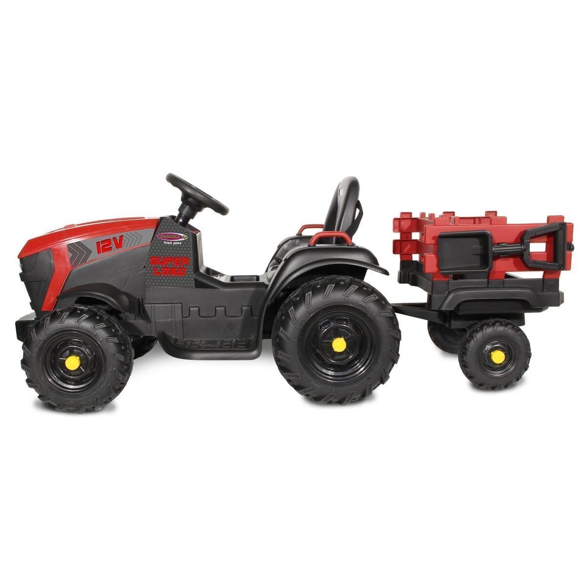 Tractor de batería 12v con remolque rojo jamara 460895 - Imagen 7