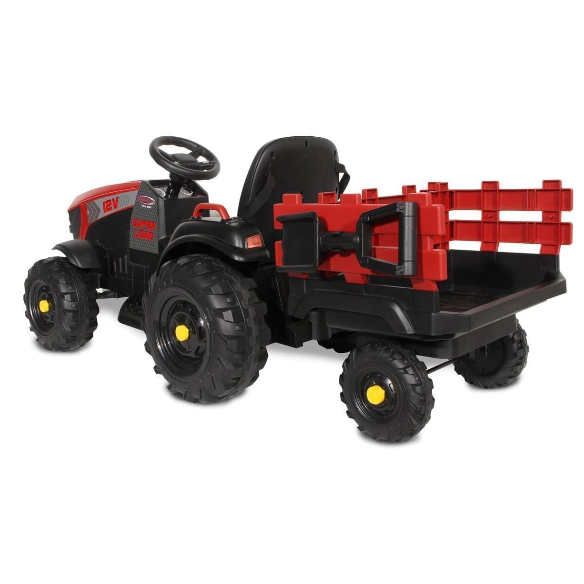 Tractor de batería 12v con remolque rojo jamara 460895 - Imagen 8