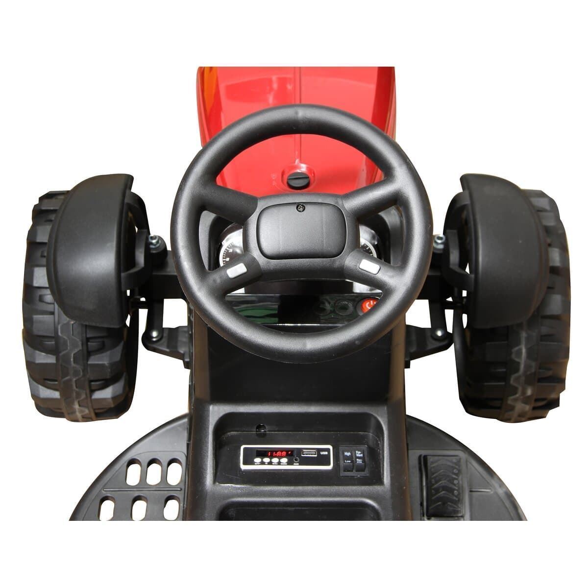 Tractor de batería 12v con remolque rojo jamara 460895 - Imagen 10