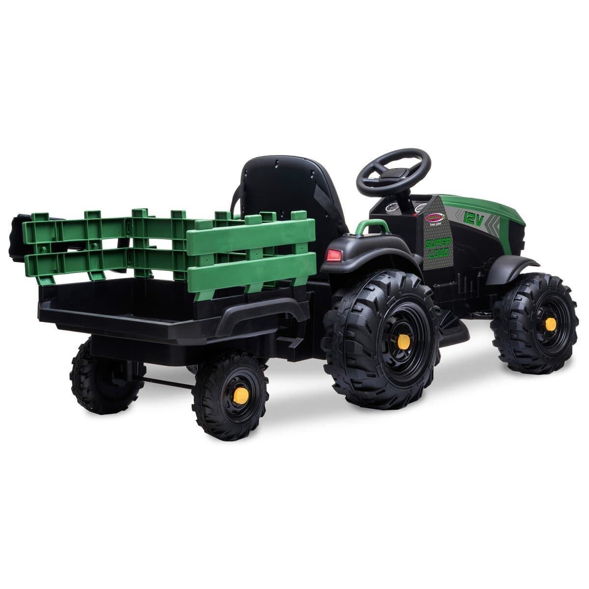 Tractor de batería 12v con remolque verde jamara 460896 - Imagen 5