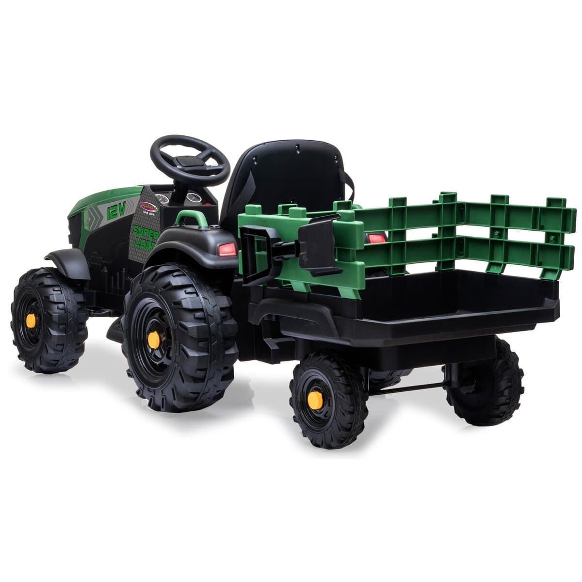 Tractor de batería 12v con remolque verde jamara 460896 - Imagen 7