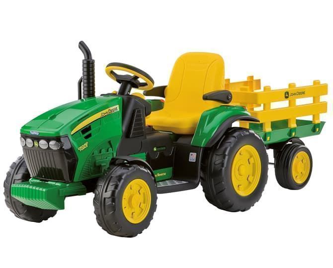 Tractor De Batería 12V Para Niños JOHN DEERE GROUND FORCE Con Remolque De Juguete PEG PEREGO OR0047 - Imagen 1