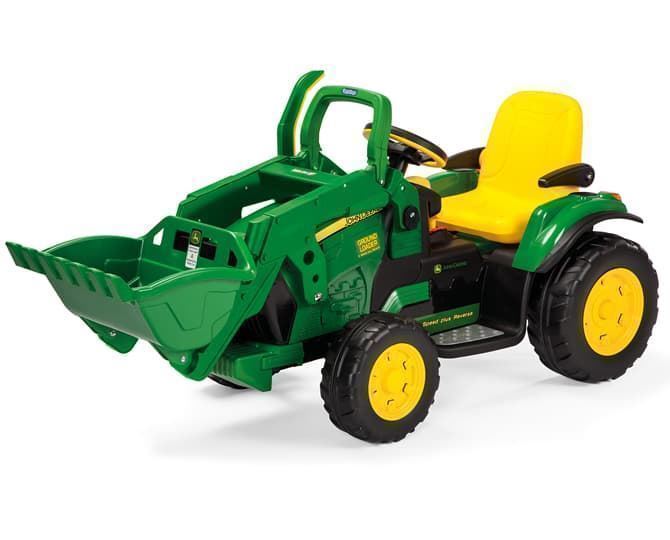 Tractor de batería 12V para niños JOHN DEERE GROUND LOADER con pala de juguete PEG PEREGO OR0068 - Imagen 1