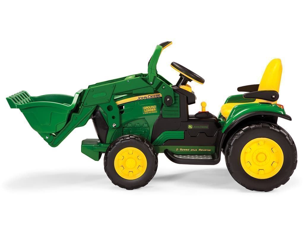 Tractor de batería 12V para niños JOHN DEERE GROUND LOADER con pala de juguete PEG PEREGO OR0068 - Imagen 2