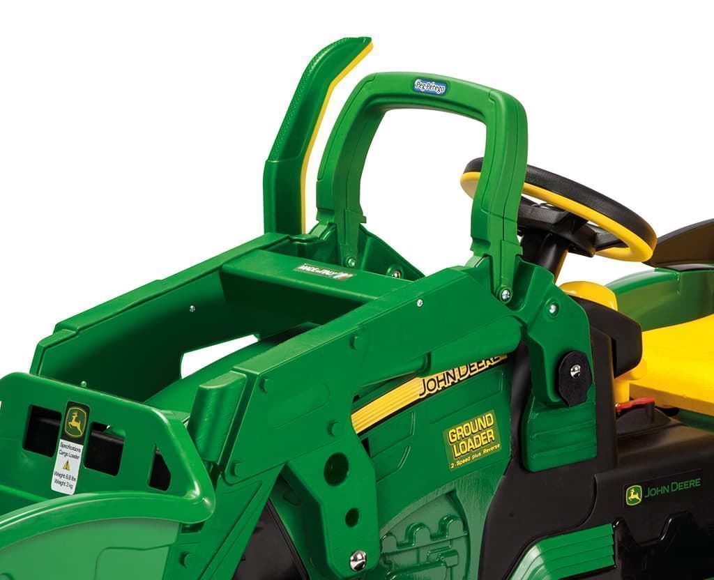 Tractor de batería 12V para niños JOHN DEERE GROUND LOADER con pala de juguete PEG PEREGO OR0068 - Imagen 3