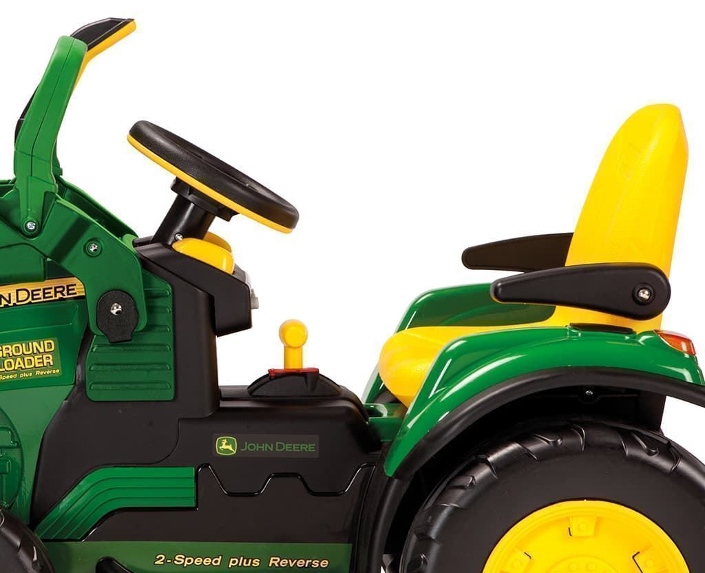 Tractor de batería 12V para niños JOHN DEERE GROUND LOADER con pala de juguete PEG PEREGO OR0068 - Imagen 5