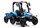 Tractor de batería 24v azul con remolque y mando a distancia - Imagen 1