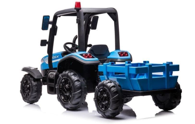Tractor de batería 24v azul con remolque y mando a distancia - Imagen 3