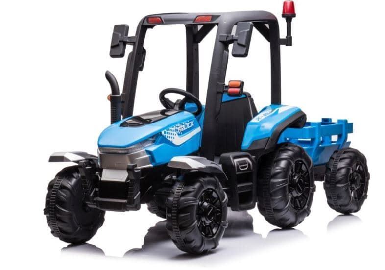 Tractor de batería 24v azul con remolque y mando a distancia - Imagen 4