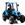 Tractor de batería 24V New Holland Azul ruedas de goma y mando - Imagen 1