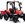 Tractor de bateria 24V rojo con remolque y mando a distancia - Imagen 1