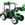 Tractor de batería 24V verde con pala delantera y remolque - Imagen 1