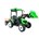 Tractor de batería 24V verde con pala delantera y remolque - Imagen 1