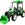Tractor de batería 24V verde con pala delantera y remolque - Imagen 2