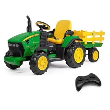 Tractor de batería John Deere RC con remolque Peg perego IGOR0117 - Imagen 1