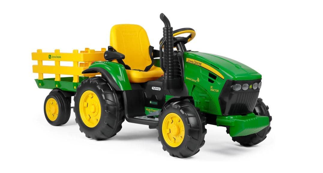 Tractor de batería John Deere RC con remolque Peg perego IGOR0117 - Imagen 2