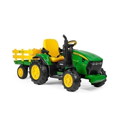 Tractor de batería John Deere RC con remolque Peg perego IGOR0117 - Imagen 2