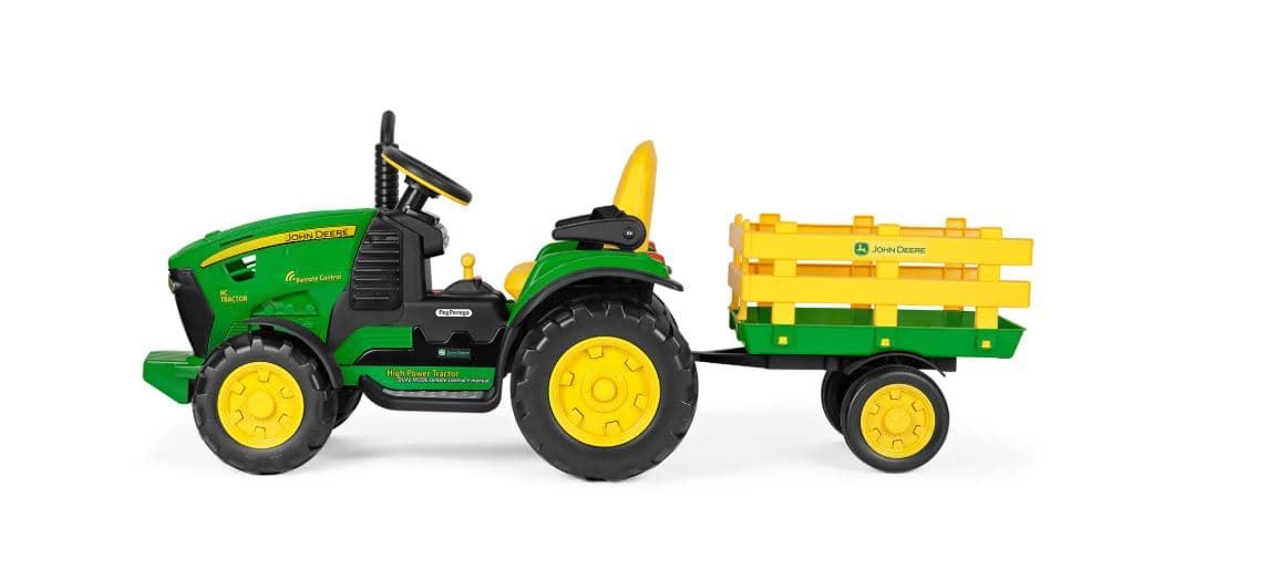 Tractor de batería John Deere RC con remolque Peg perego IGOR0117 - Imagen 4