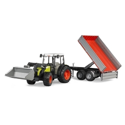 Tractor De Juguete CLAAS NECTIS 267F Con Pala Y Remolque-Escala 1:16 BRUDER 02112 - Imagen 2