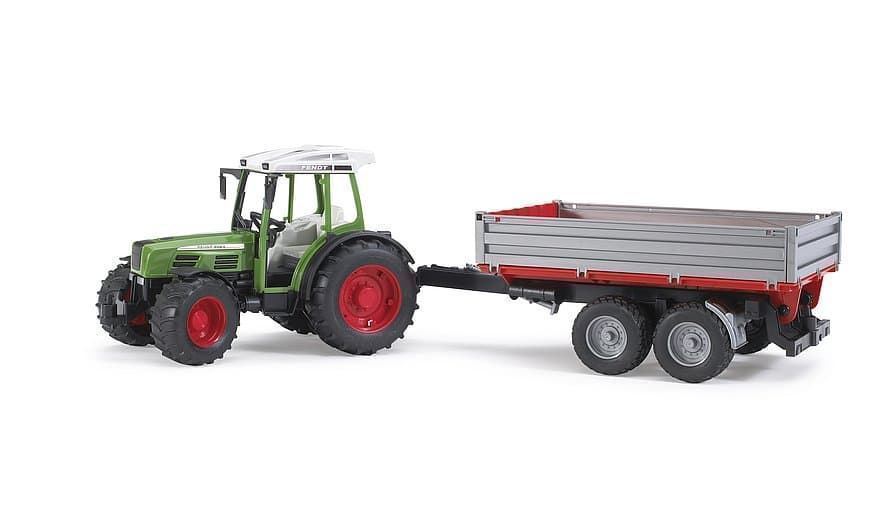 Tractor De Juguete FENDT 209 S Con Remolque- Escala 1:16 BRUDER 02104 - Imagen 2