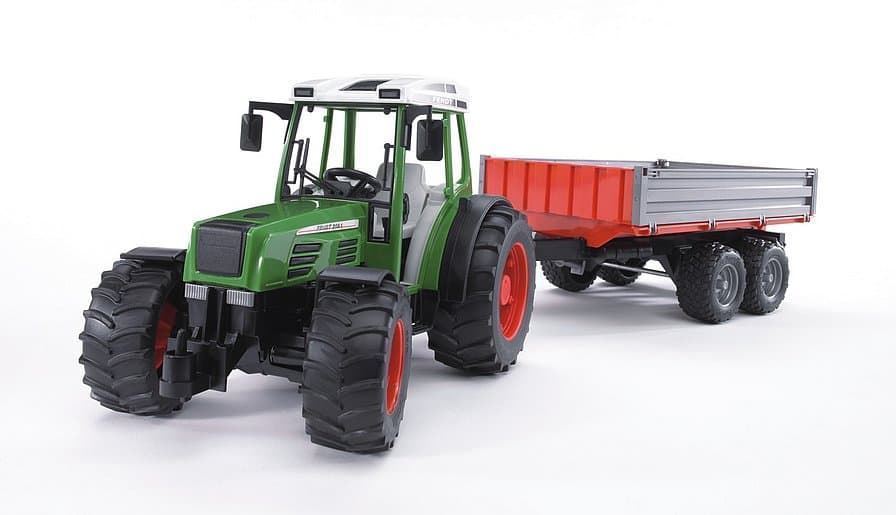 Tractor De Juguete FENDT 209 S Con Remolque- Escala 1:16 BRUDER 02104 - Imagen 3