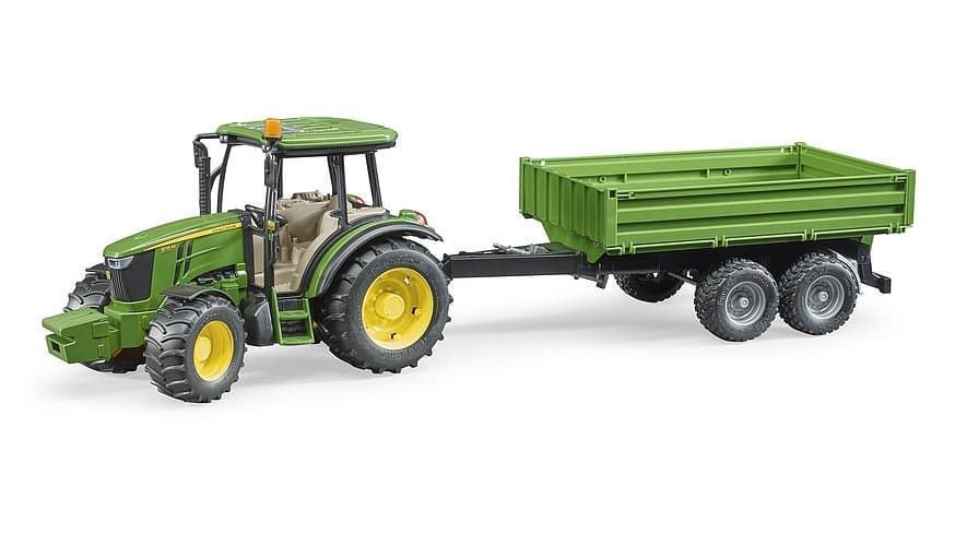 Tractor De Juguete JOHN DEERE 5115M + Remolque - Escala 1:16 BRUDER 02108 - Imagen 1