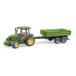 Tractor De Juguete JOHN DEERE 5115M + Remolque - Escala 1:16 BRUDER 02108 - Imagen 1