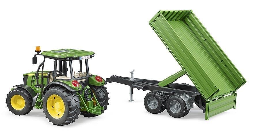 Tractor De Juguete JOHN DEERE 5115M + Remolque - Escala 1:16 BRUDER 02108 - Imagen 2