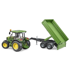 Tractor De Juguete JOHN DEERE 5115M + Remolque - Escala 1:16 BRUDER 02108 - Imagen 2
