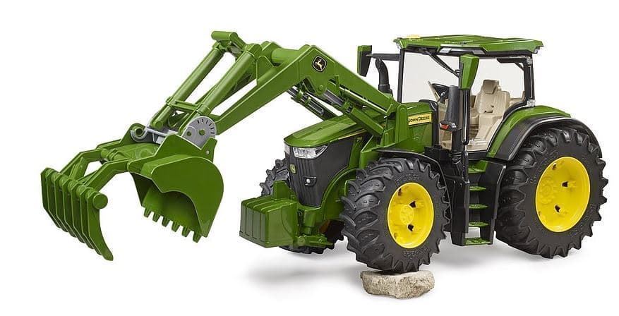 Tractor de juguete John Deere 7R 350 con pala frontal 03151 Bruder - Imagen 2