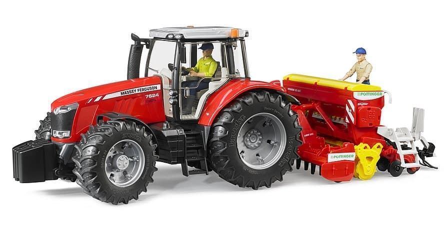 Tractor De Juguete MASSEY FERGUSON 7624 - Escala 1:16 BRUDER 03046 - Imagen 3